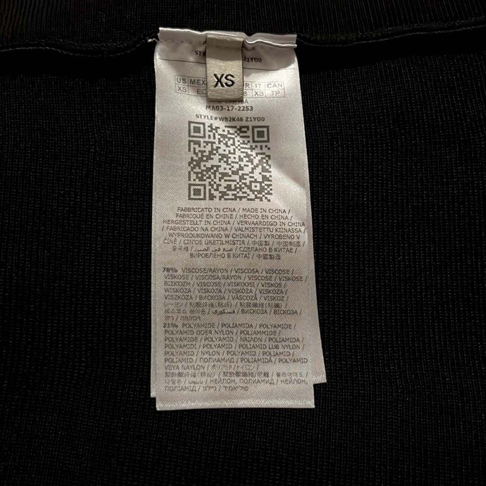 Sz 8 GUESS INES BLACK DRESS Fitted and Flared Stretchy Fabric - Picture 10 of 10